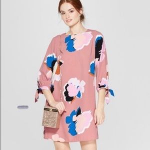A New Day pink floral midi dress